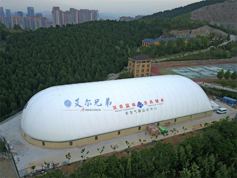 體育館使用氣膜建筑搭建快，短期內(nèi)可快速投入使用